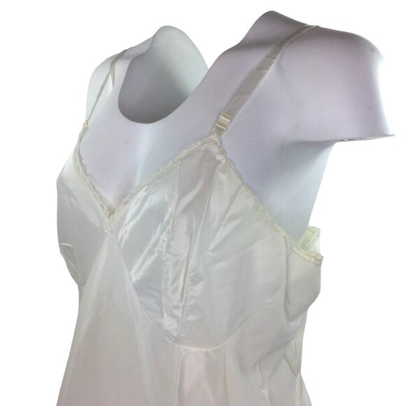 Vintage 60s Womens Vassarette Full Slip Sleeveless White Size 40 - Picture 4 of 15